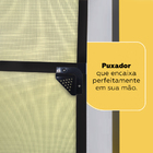 Mosquiteira Para Porta 080x2,10 Preta Com Tela Resistente À P