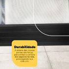 Mosquiteira Para Porta 100x2,10 Preta Com Tela Resistente À P