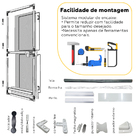 Mosquiteira Porta Branca 1,20x2,10