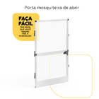 Mosquiteira Porta Cinza 1,00x2,10
