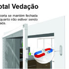 Mosquiteira Porta Cinza 1,00x2,10 Moldura em Alumínio