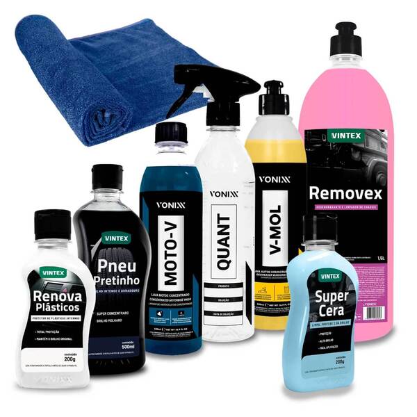 Moto-v Pretinho Quant Removex Renova Plásticos Cera V-mol