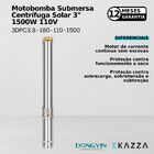 Motobomba Sub. Centrífuga Solar 3" 3dpc3.8-180-110-1500 1500w