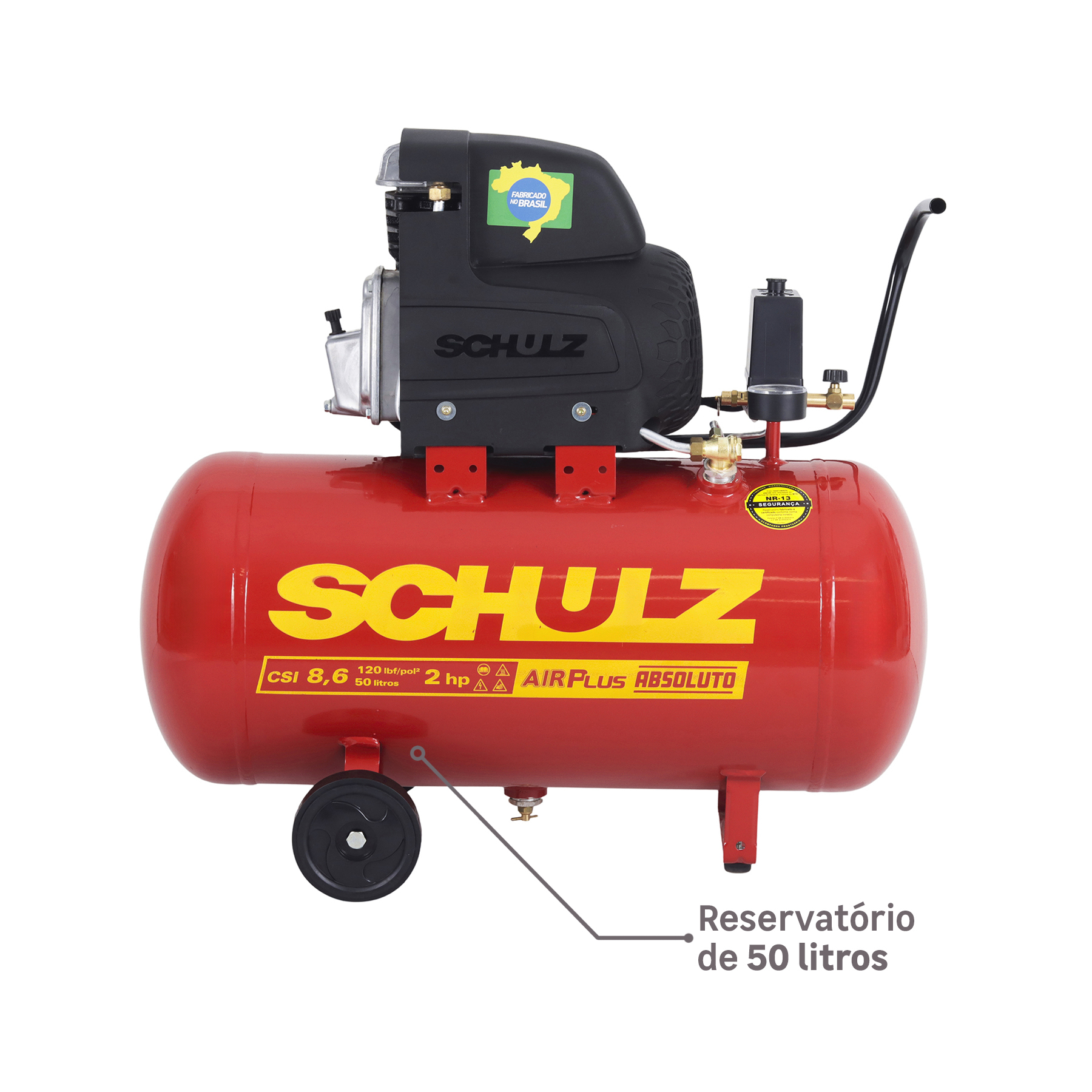 Capacidade do reservatório de 50 litros