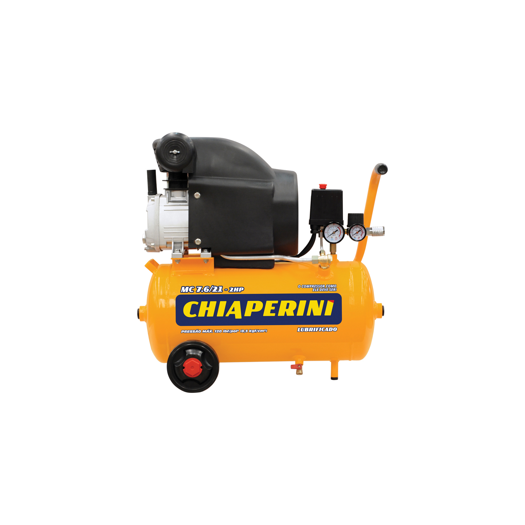 Motocompressor de Ar 21L 2HP 127V (110V) Chiaperini MC7 7.6