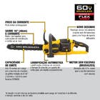 Motosserra a Bateria Dewalt DCCS670B 60v 4064cm
