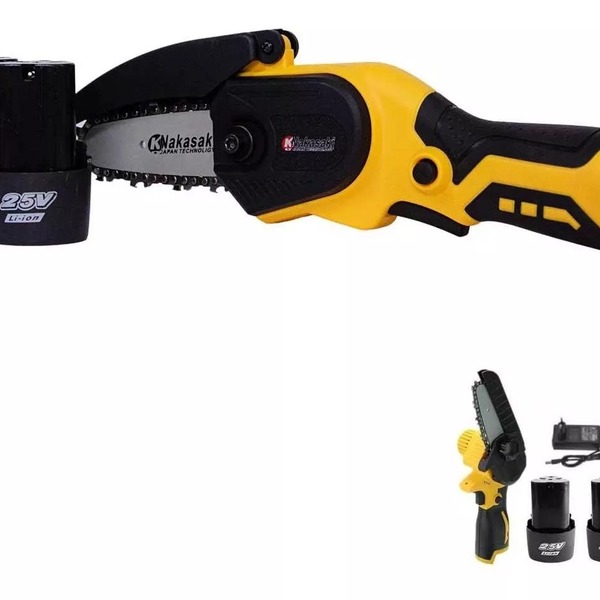 Motosserra A Bateria Profissional 25v + 2 Baterias