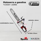 Motosserra Á Gasolina Toyama 54.4cc Tcs58h-18snb 3.2hp