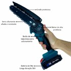 Motosserra Elétrica Portátil 36v Recarregável + Luvas