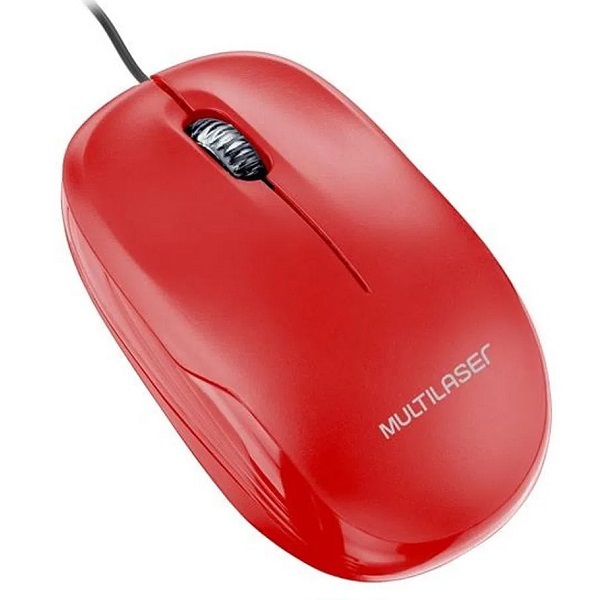 Mouse Box Optico Vermelho Usb Multilaser Mo292