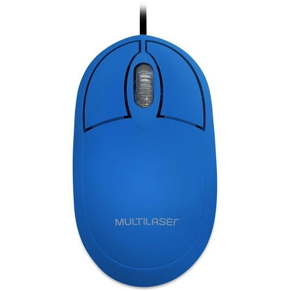 Mouse Classic Usb Box Optico Full Azul Multilaser Mo305