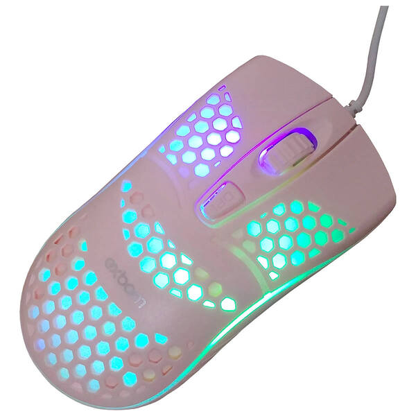 Mouse Colmeia Ms-c32 Ultra Leve Gamer Óptico Usb Led Em 7 Cor