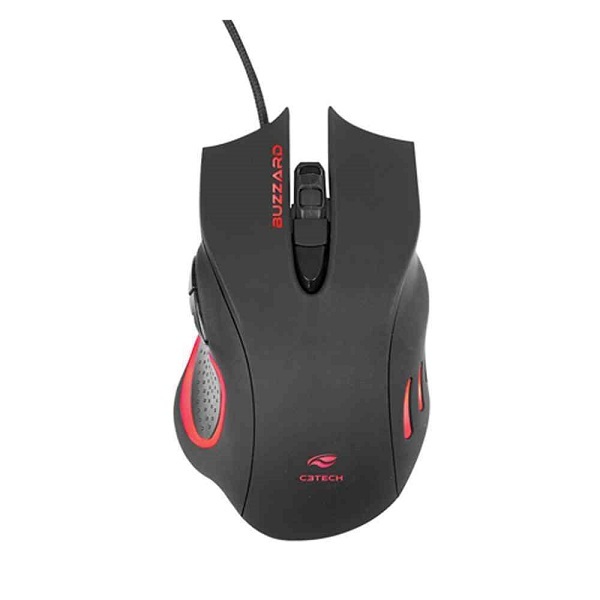 Mouse Gamer Buzzard Usb 3200dpi Led Multicolorido Preto C3 Te