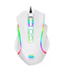 Mouse Gamer Com Fio Usb 7200 Dpi Óptico Led Rgb Cor Branco