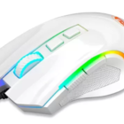 Mouse Gamer Com Fio Usb 7200 Dpi Óptico Led Rgb Cor Branco