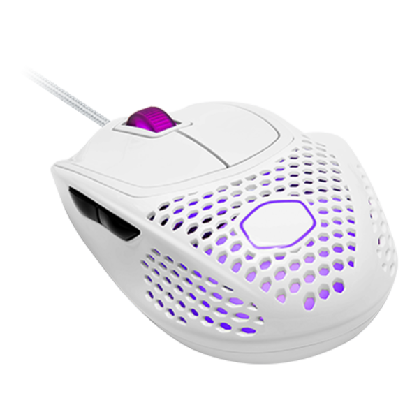 Mouse Gamer Cooler Master Mm720 Branco Brilhoso Rgb Ultraleve