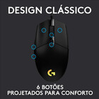 Mouse Gamer Logitech G203 Preto Lightsync Usb 910-005793-v