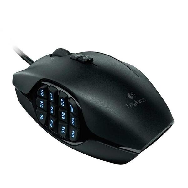 Mouse Gamer Logitech G600 Preto Para Mmo 8200dpi Usb