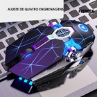 Mouse Gamer Profissional 3200dpi Preto Led Colorido