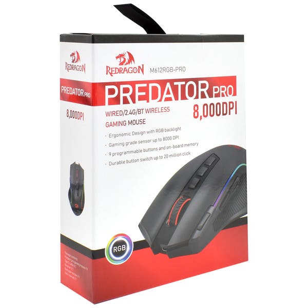 Mouse Gamer Redragon Predator Pro M612rgb-pro Rgb Wireless