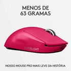 Mouse Gamer Sem Fio Logitech G Pro X Superlight Usb Rosa - 91