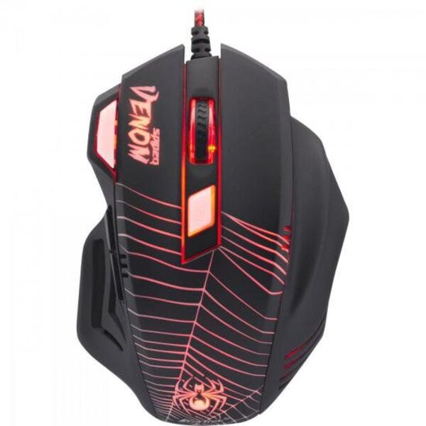 Mouse Gamer Spider Venom Om-704 Preto/vermelho Fortrek