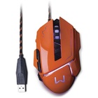 Mouse Gamer Warrior 3.200dpi Usb Laranja Multilaser Mo263