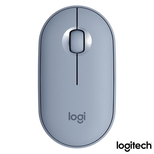 Mouse Óptico Sem Fio Azul Pebble - Logitech - M350