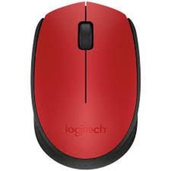 Mouse Optico Sem Fio M170 Vermelho Logitech - Blister