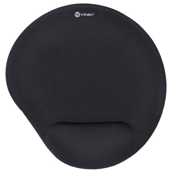 Mouse Pad Com Apoio Em Gel E Base Emborrachada Preto - Mpg-01