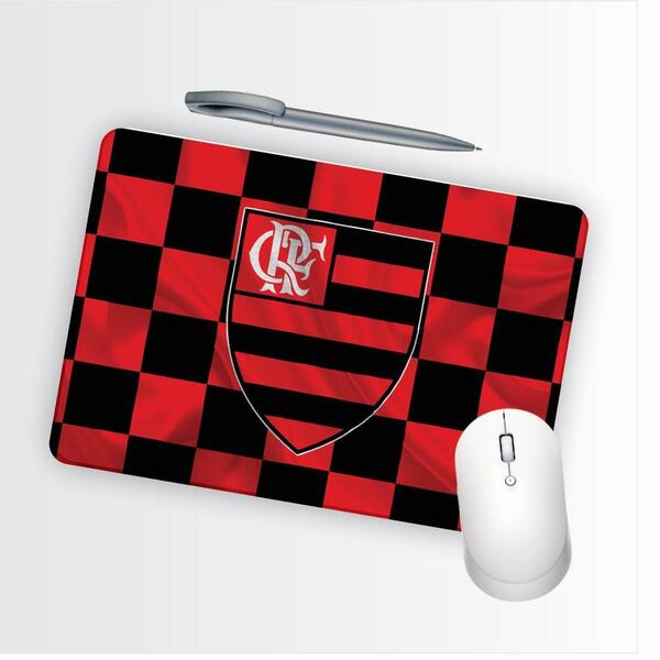 Mouse Pad Emborrachado Personalizado Flamengo Xadrez