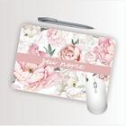 Mouse Pad Emborrachado Personalizado Floral Nome