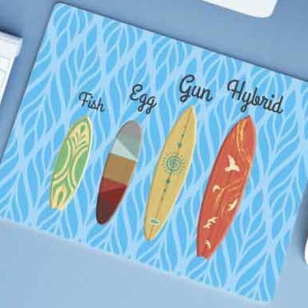 Mouse Pad Emborrachado Personalizado Grande Surf Pranchas