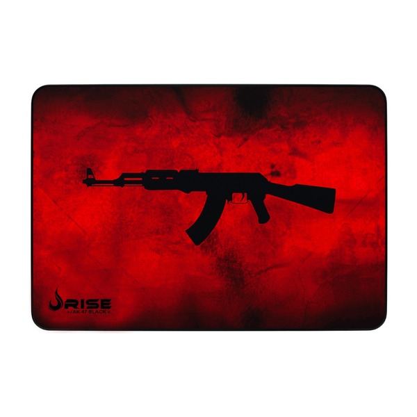 Mouse Pad Gamer Ak47 Vermelho Borda Costurada - Grande 42x29