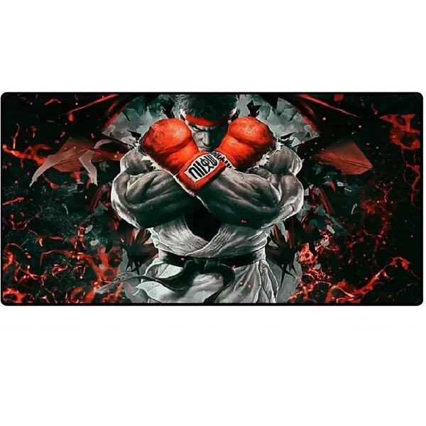 Mouse Pad Gamer Extra Grande Guerreiro Lutador Base Antiderra