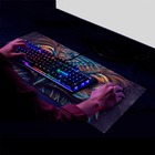 Mouse Pad Gamer Speed Grande 70x35cm  Coruja Olhos Famintos