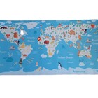 Mouse Pad Gamer Speed Grande 70x35cm  - Mapa Mundi Animais