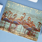 Mouse Pad Grande  Flamingo Na Água