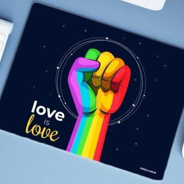 Mouse Pad Grande  Love Is Love Lgbt
