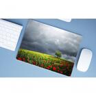 Mouse Pad Grande, Campo Flores Nublado