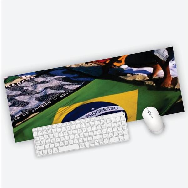 Mouse Pad Grande Gamer Brasil E Praia