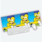 Mouse Pad Grande Gamer Casal Simpsons