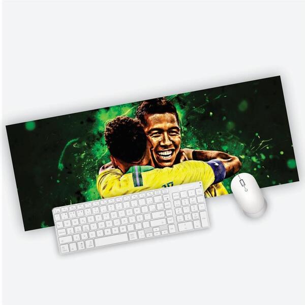 Mouse Pad Grande Gamer Firmino E Neymar
