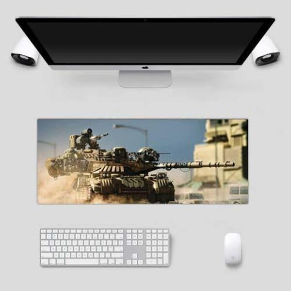 Mouse Pad Grande Gamer Speed Tanque De Guerra