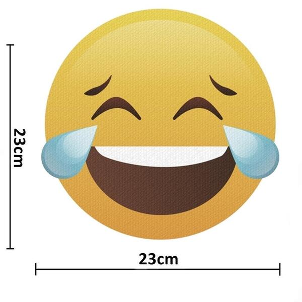 Mouse Pad Ímã Decorativo Emoji Hilário 23x23cm