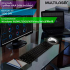 Mouse Sem Fio 2.4ghz Preto E Branco Usb 1200dpi Plug And Play