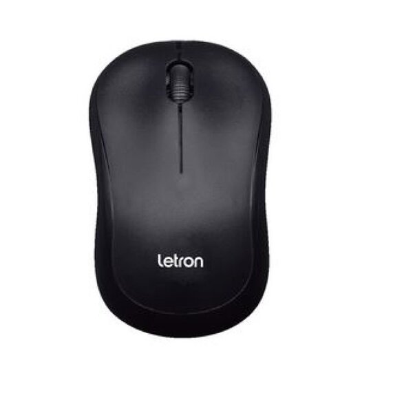 Mouse Sem Fio Letron Compacto 3 Botoes 800 Dpi Black Square M
