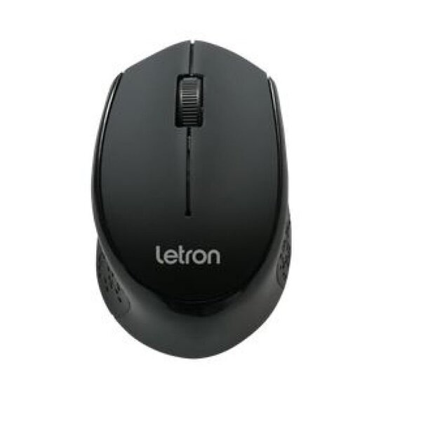 Mouse Sem Fio Letron Office Work Preto Ergonomico Optico Letr