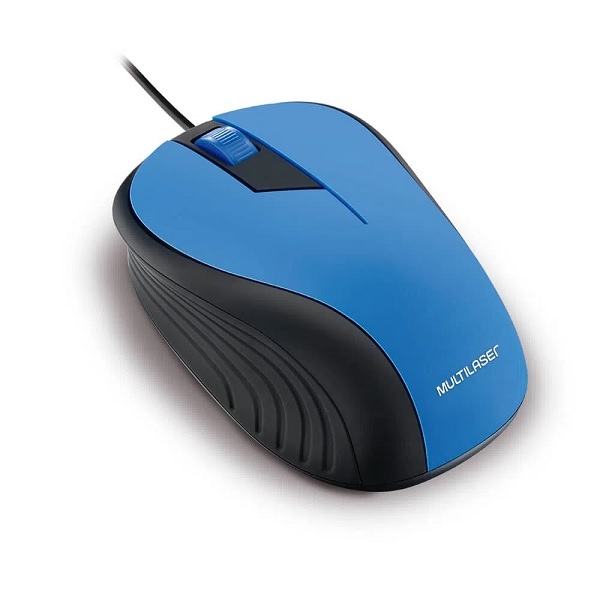 Mouse Usb Emborrachado Multilaser Mo226 Azul