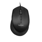 Mouse Usb Letron Office Job Preto 4d Ergonômico